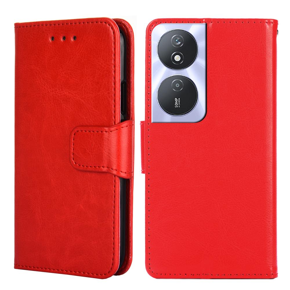 

For Honor Play 50 Plus 5G/Play 8T 5G/X7b 4G/90 Smart Phone Case Leather Cover Wallet Card Slots Red
