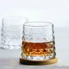 Prismenmuster Altmodisches Kristall-Whiskyglas Trapezförmige Fuji-Berg-Whiskytasse Wodka-Tumbler Verre Xo Chivas Tasse Geschenkbox
