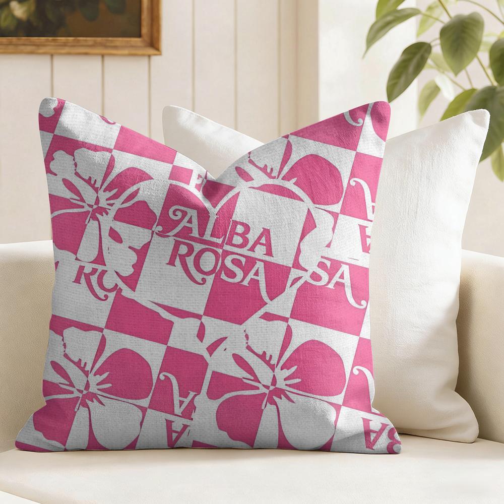 Fashion AALBA RROSA Cushion Cover Eco Linen Pillow Case DoubleSided Print Breathable Durable Zipper Home Decor Gift