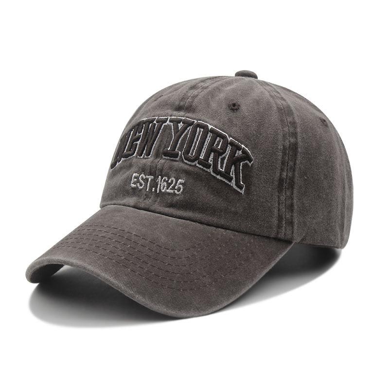 1pc Letter Embroidery Washed Vintage Baseball Cap New York Women's Baseball Cap Washed Baseball Cap