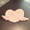 Sweet Angel Wing Heart Coaster Girly Aesthetic Plaid Anti-Scald Table Pad for Coffee Shop Desktop 1Pcs