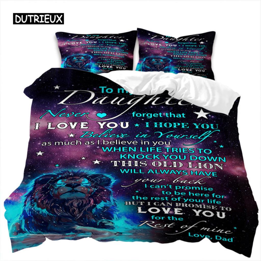 Love Letter Duvet Cover Abstract Word Print Comforter Cover Animal Theme Bedding Set The Meaningful Gift For Family And Friends