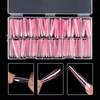 120Pcs Nail Mold With Edges Scale Inside Acrylic False Nails Tips Quick Building Gel Mold Extension Top Upper Forms Extension