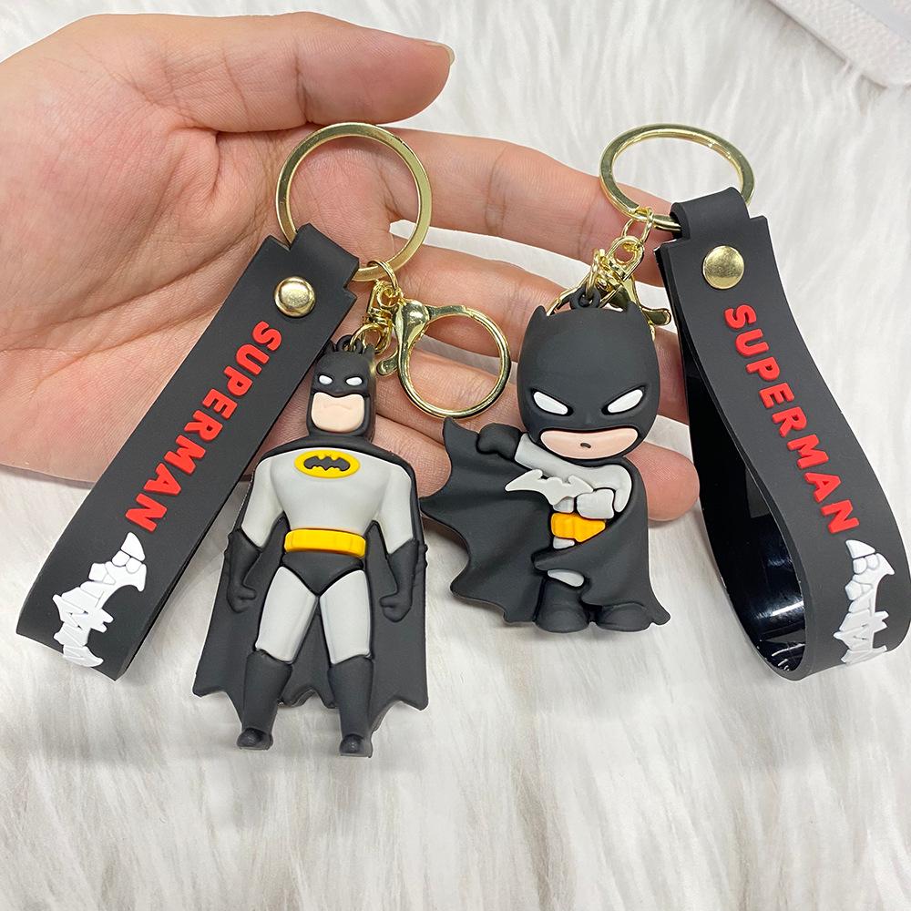 Marvel Iron Man, Spider-Man, and Captain America Movie Keychain Pendant Keyring