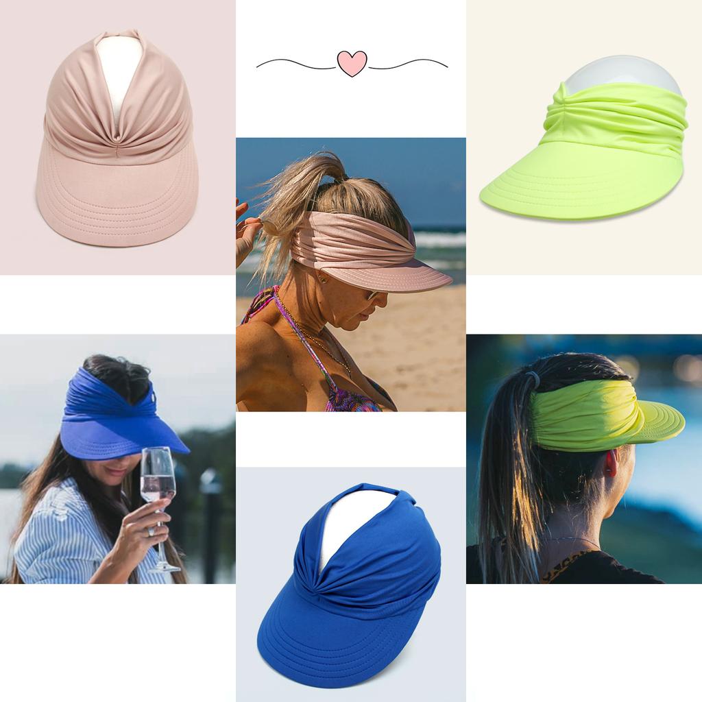 Women's Beach Sun Hat Spring Summer Sun Hat Women's Outdoor Sports Empty Top Hat