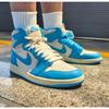 Air Jordan 1 Retro High OG UNC Reimagined Herren-Sneaker Blau Dunkelpuderblau Sail DZ5485-402