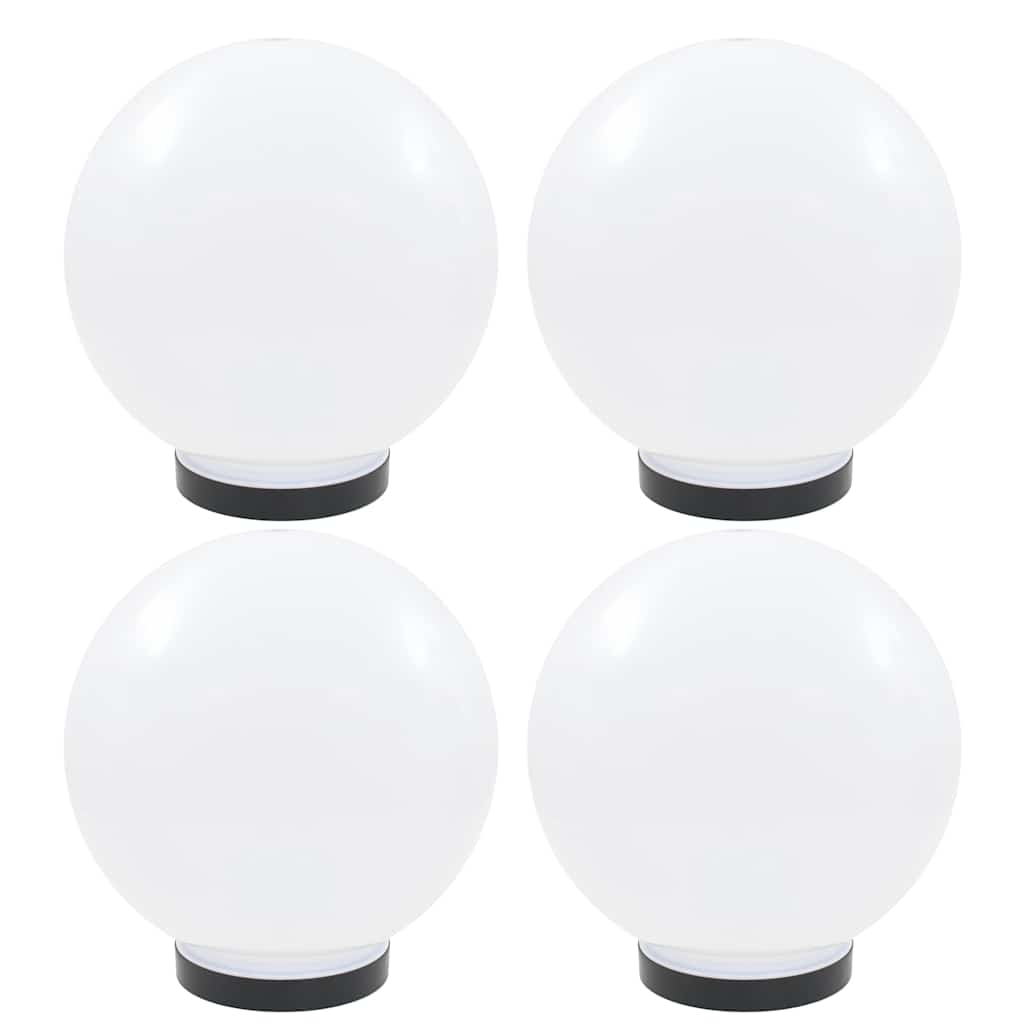 LED Garden Lights Set of 4 Spherical 25 Cm Diameter PMMA