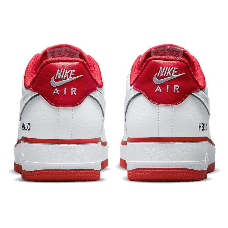 Urbanstar x Nike Air Force 1 07 LX HELLO Pack - White University Red Unisex Sneakers Black CZ0327-100