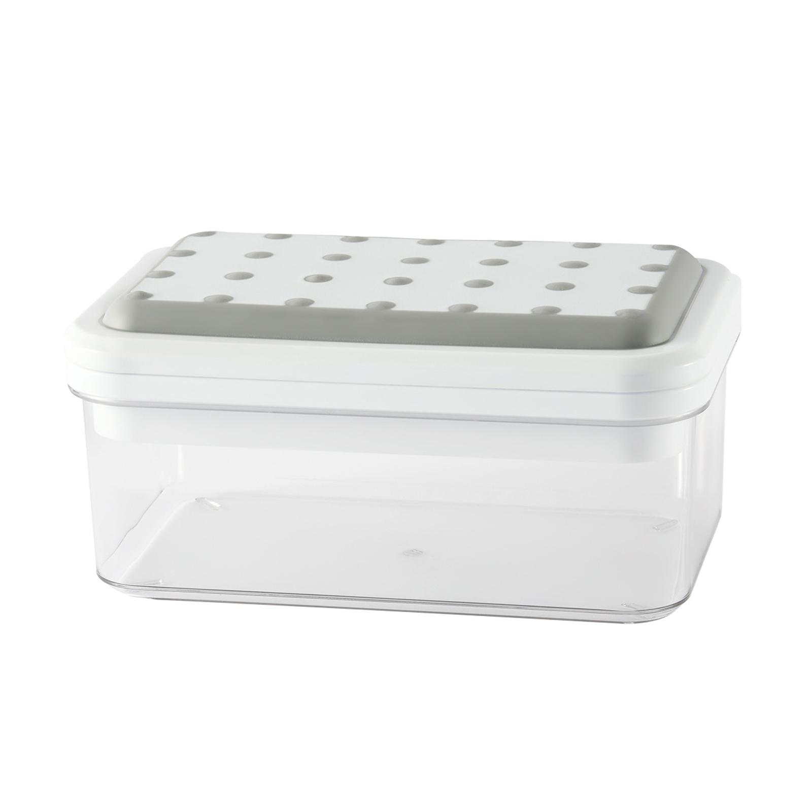 

Multi-purpose Ice Cube Tray With Lid Large Capacity Food-grade Silicone Ice Cube Moulds With 28 Compartments light graysingle layer#0