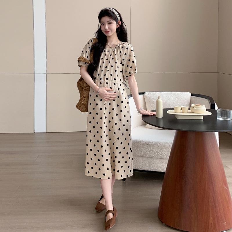 Elegant French-Style Summer Maternity Dress 2026 - Plus Size XL