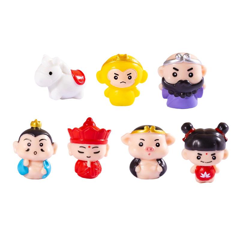 Micro-landscape Journey To The West, Cute Resin Doll, Cartoon Sun Wukong Car Model Decorative Item