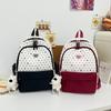 Schoolbag High-value Schoolbag Female Primary School Students Large Capacity Mori Printing Cute Junior High School Students Lightweight Travel 