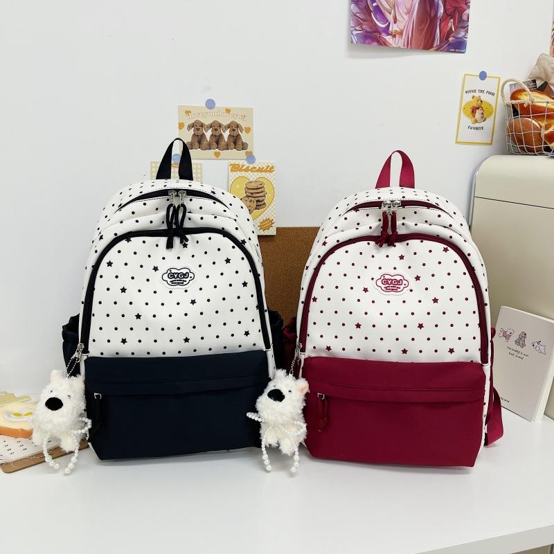 Schoolbag High-value Schoolbag Female Primary School Students Large Capacity Mori Printing Cute Junior High School Students Lightweight Travel