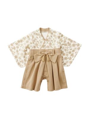 Baby Baby Japanisch Japanisch Erster 100. Tag Schrein Japanisch 70 Beige [ANGELIEBE] Kleidung, Jungen, Mädchen, Hakama, Strampler, Kleidung, Formell, Muster,