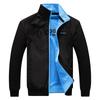 Men's Reversible Windproof Jacket: Double-Sided Wear, Casual, Loose Fit, Plus Size, Single-Layer for Spring & Autumn.