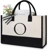 Large Capacity Tote Bag Fashion Canvas Totes Letters Flower Portable Beach Shoulder Shopping Casual Beach Bag Handbag