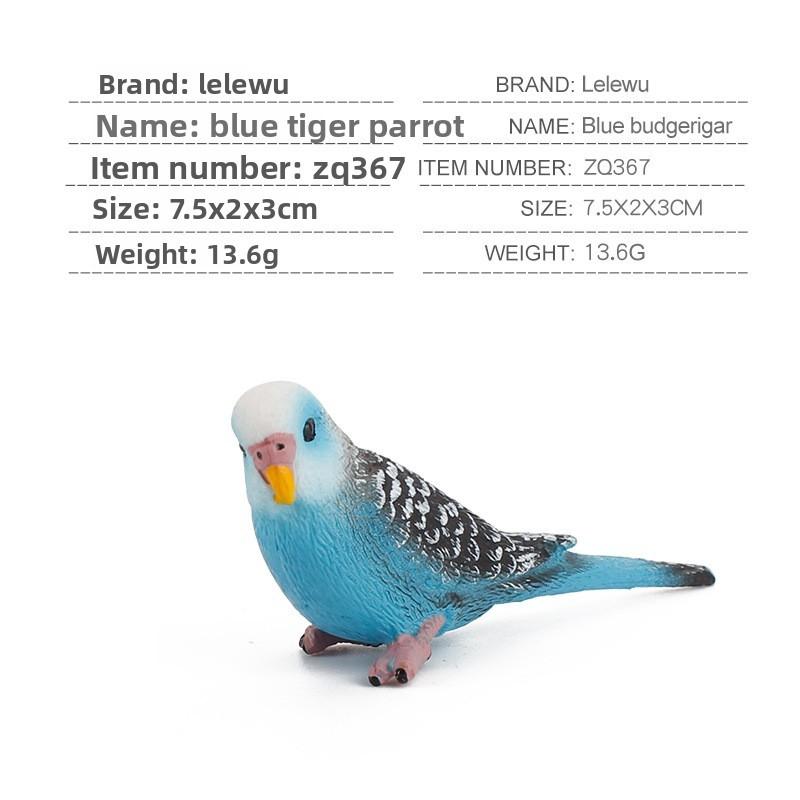 Попугай Модель ПВХ Статическая Фигурка Птицы Для Любителей Природы Декор Подарок Blue