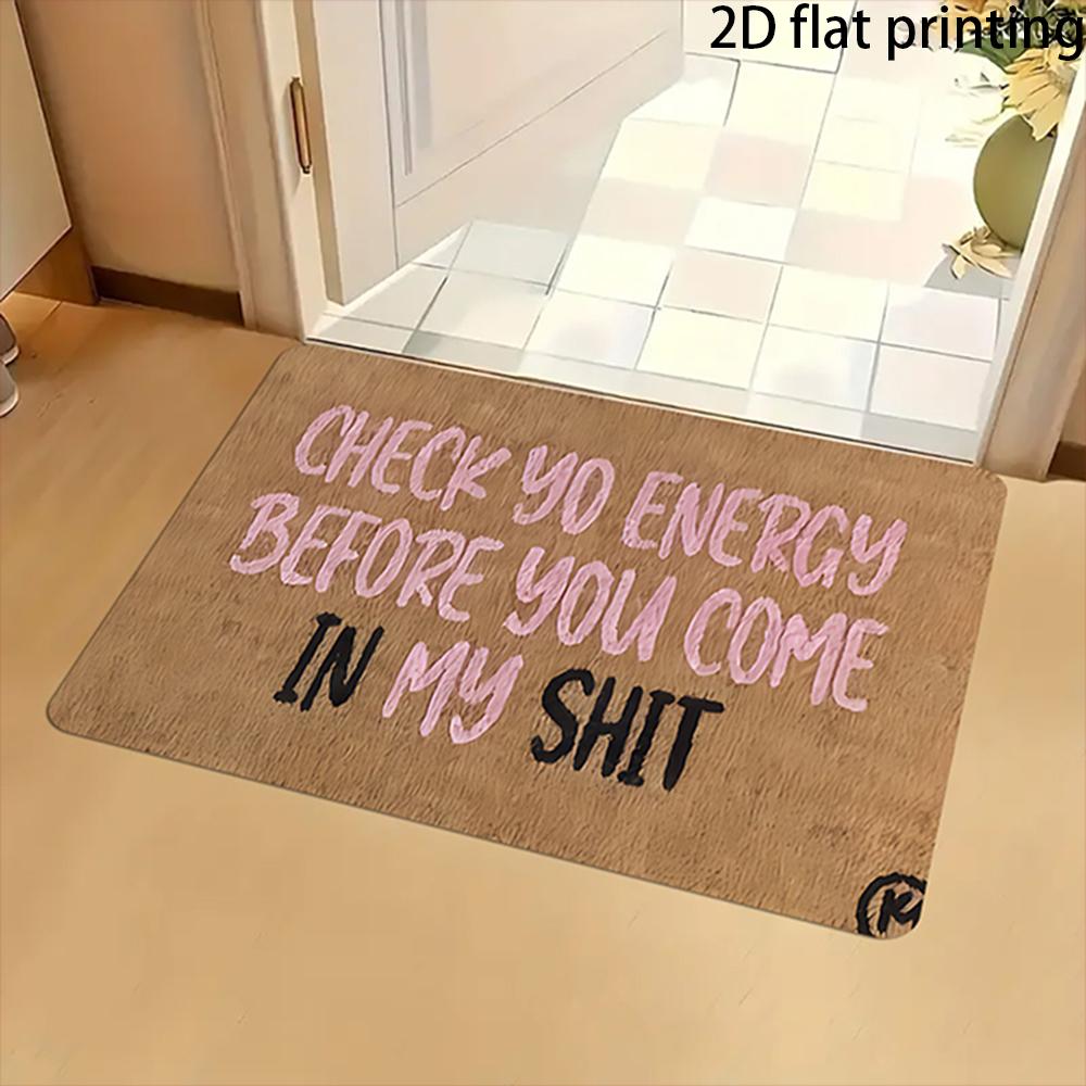 2D Flat-1PC Welcome Cork Doorway Floor Mat , Welcome mats for home decoration.