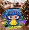 Coraline Pattern Round Rug, Indoor/Outdoor Mat, for Picnic, Gameroom, Bedroom, Office, Living Room, Home Decor Carpet, Birthday Gift