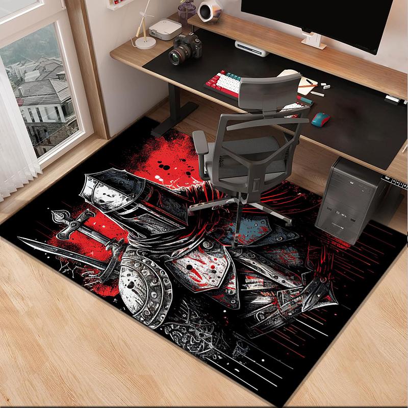 Knights Templar Symbol Office Rug Chair Mat, Game Carpet, Suitable for Front Door, Bedroom, Living Room, Desk, Holiday Gift