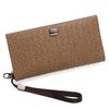 Men's Woven Pattern Clutch Wallet - Large Capacity Multifunctional Handheld Organizer with Multi-Card Slots