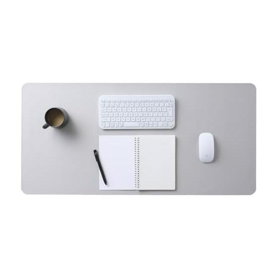 ELECOM Desk Mat Large Mouse Pad 900mm x 430mm Mouse Compatible Anti-Slip Leather Single Sided Nuance Gray MP-XDM04LGY