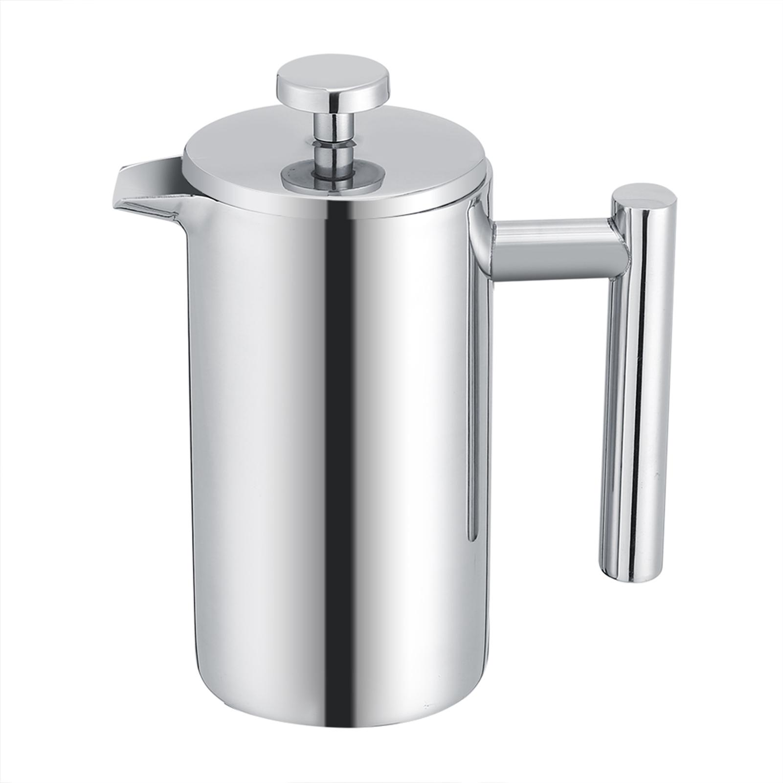 

350ML Double Wall Stainless Steel Coffee Maker French Press Tea Pot with Filter