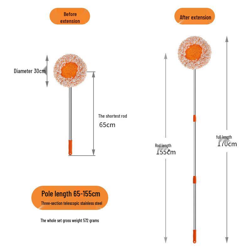 Golden Rabbit Sunflower Chenille Mop for Car, Wall, or Ceiling Cleaning