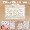 Rectangle Lace Placemats for Tables, 2 PCS White Lace Placemats Vintage White Laces Tablemats Embroidered Crochet Placemat Cloth Laces Floral Table