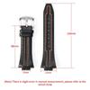 15x27mm Genuine Leather Watchband for Seiko SNL021P1 SNL017P1 SNA595P2 SNL029P2 Waterproof Wristband Replacement Bracelet Belt