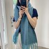 Outer Fringed Shawl Autumn and Winter New Mohair Scarf Women's Warm and Comfortable Versatile Soft Waxy Scarf Men's European and American