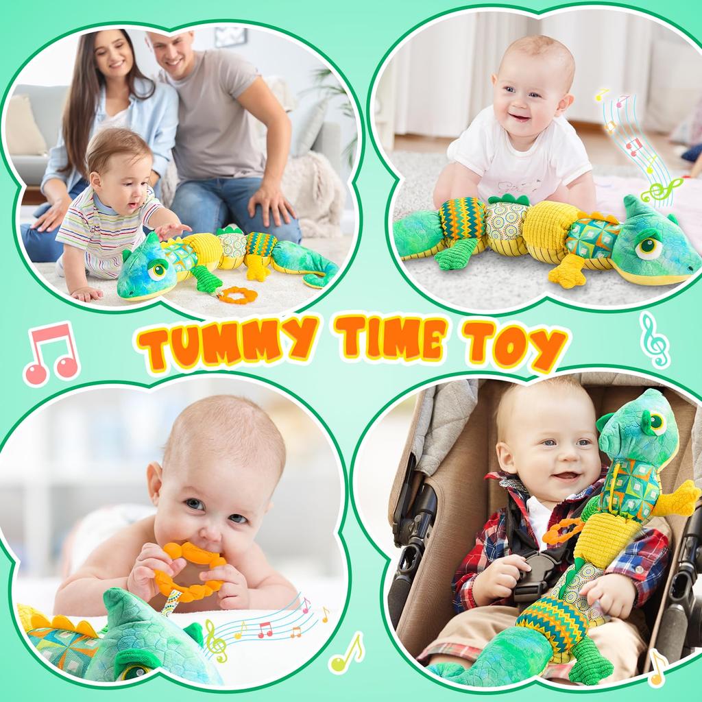Baby Toys Chameleons Music Filled Animal Toys Dental Glue Ringing And Wrinkling Montessori Sensory Newborn Baby Toys