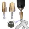 2Pcs 1/2" 3/4" Pipe Lifting Drill Bit Pipe Expansion Reamer Drill Bits with 1/4 Inch Hex Shank Water Pipe Hole Expansion