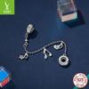 Personalized Trend Music Note Silicone Positioning Safety Chain, Simple And Fashionable 925 Sterling Silver Bracelet String Decoration