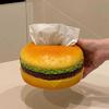  Retro Hamburger Tissue Box Kitchen Decoration Plastic Storage Container for Living Room