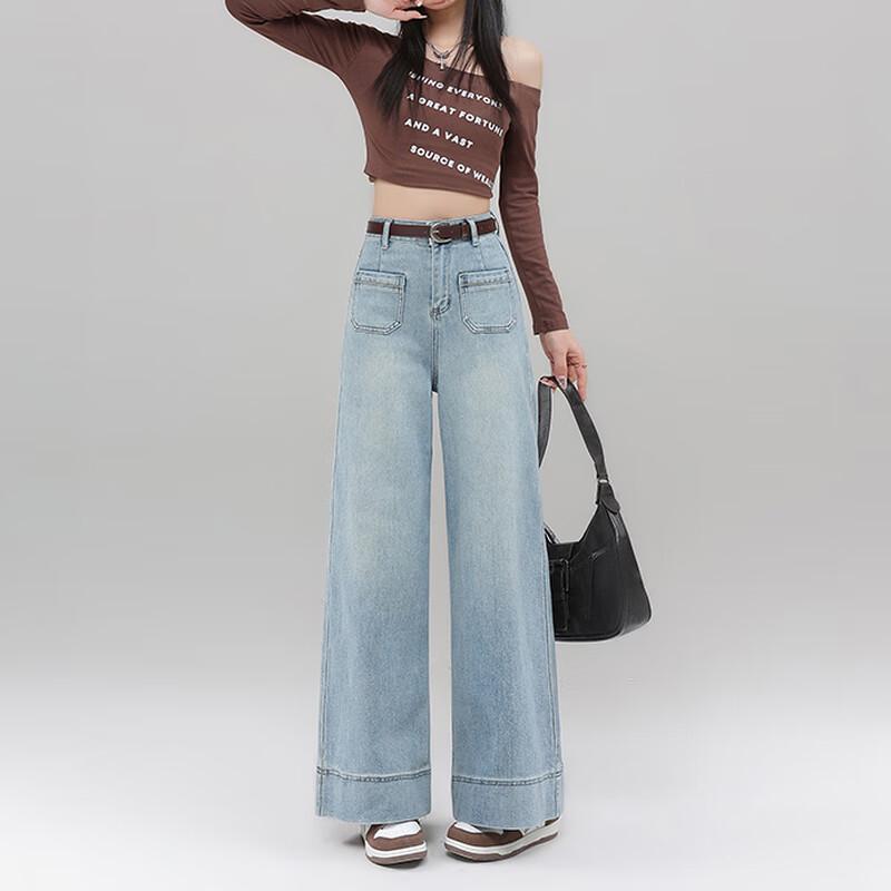 Women's High-Waisted Wide-Leg Petite Denim Jeans