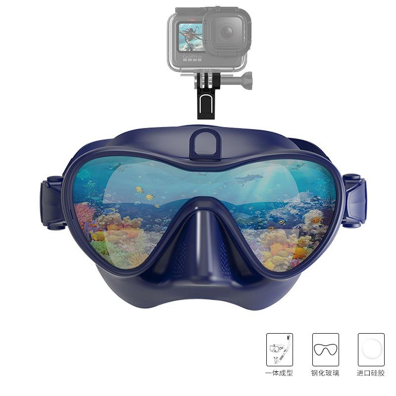 New GoPro Mount, Adjustable Viewing Angle, Floating Diving Mask, Diving Goggles, Respirator, Four-piece Set of Swimming Equipment