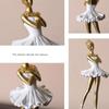 Painted Ballet Girl Ornaments Handmade Abstract Art Sculpture Ballet Dancer Figurines  Living Room