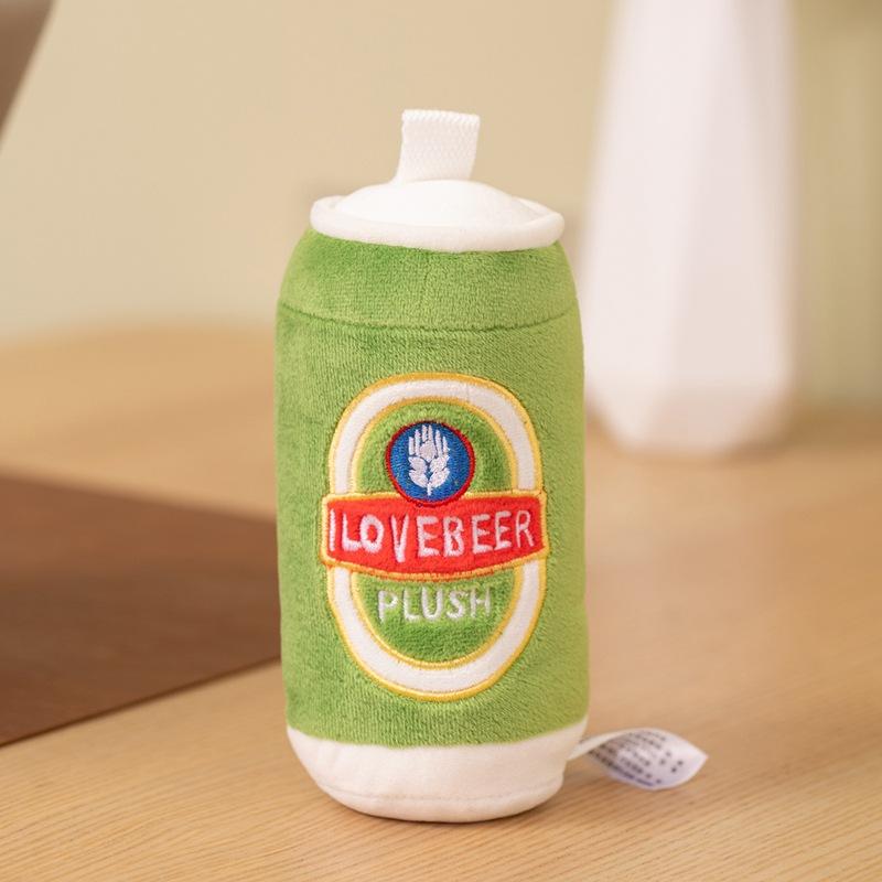 Lustiges Polyester-Bierdosen-Stofftier Niedriges Bierflaschen-Kissen 31cm-50cm Restaurant Bar Dekoration Kleine Puppen Requisiten Verfügbar