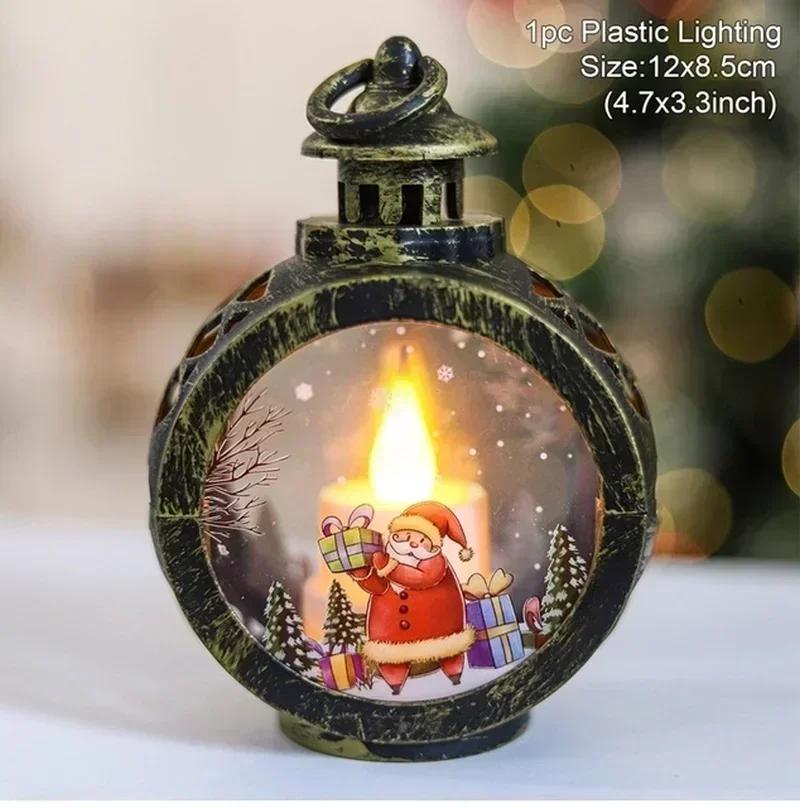 Christmas Decorations Candles Wind Lights Elderly People Snowmen Retro Shop Windows Illuminated Decorations Creative Gifts