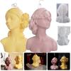 Poppy Rose Girl Blindfold Doll Silicone Mold for DIY Scented Candle or Resin Craft