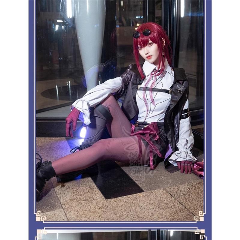 Honkai Star Rail Cosplay Kostüm Honkai Kafka Cosplay Kostüm Helloween Party Anzug mit Perücke Kafka Outfit Uniform