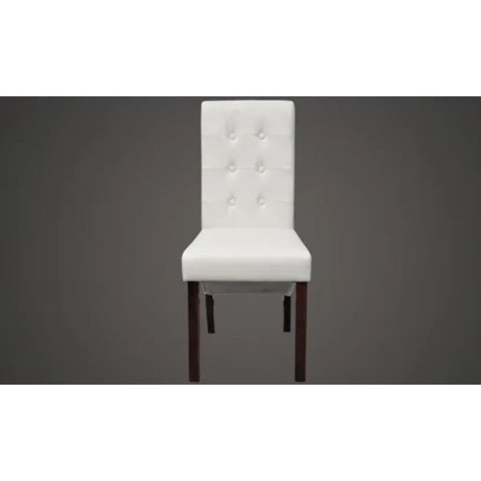 Chaise capitonnée blanche (lot de 2) 60624