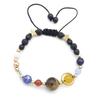 Nine Planets Blue Sandstone Adjustable Woven Bracelet