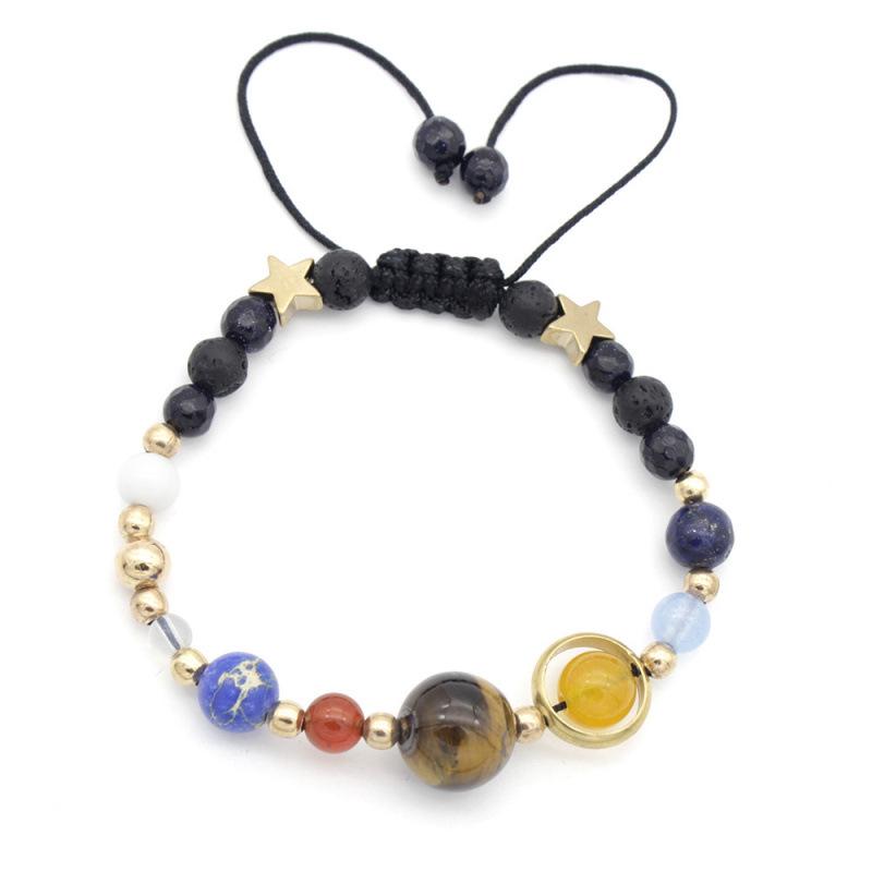 Nine Planets Blue Sandstone Adjustable Woven Bracelet