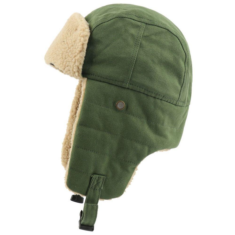 

Для мужчин женщин Сохраняющая тепло шапка для катания лыжная шапка ветрозащитная плюшевая шапка шапка с ушами зимняя шапка зелёный