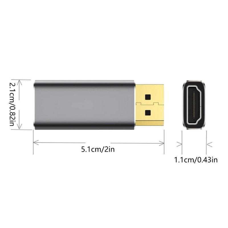 To Hdtv Adapter Supports 8K60Hz 4K160Hz 1080P@320Hz DP Male to Female Hdtv Converters For PC Laptop