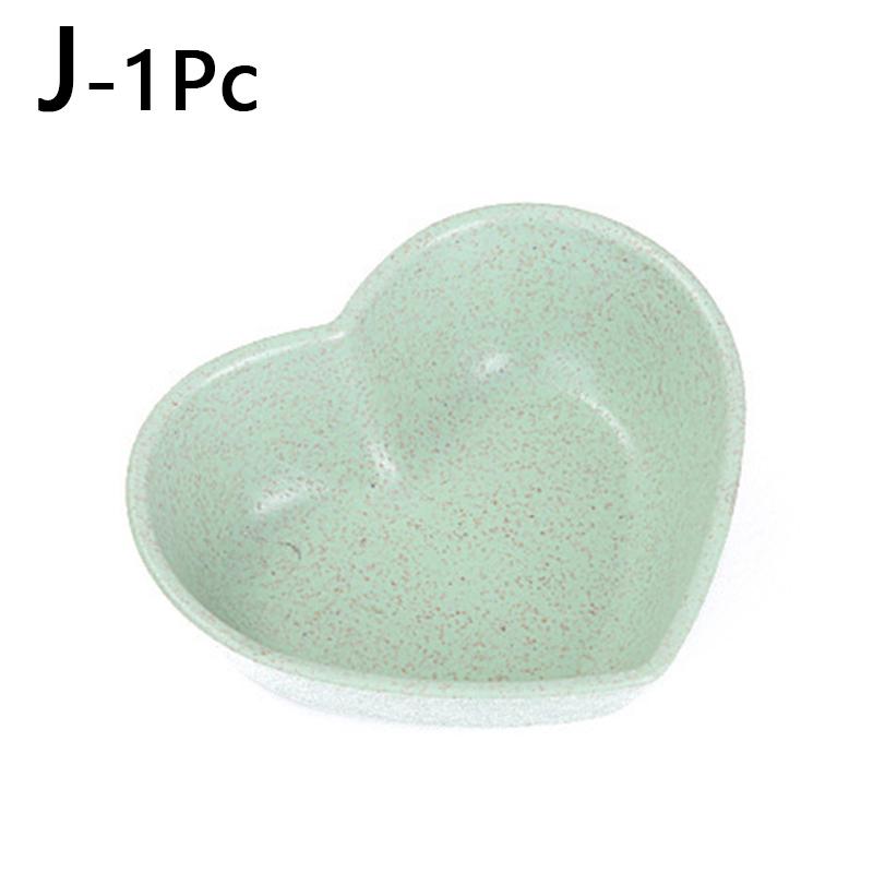 Dochucovadla Podšálek Pšeničná sláma Nádobí Srdce Květ Kulatý Tvar Domácí Restaurace Kuchyně Omáčka Svačina Ovocné cukroví Talíř