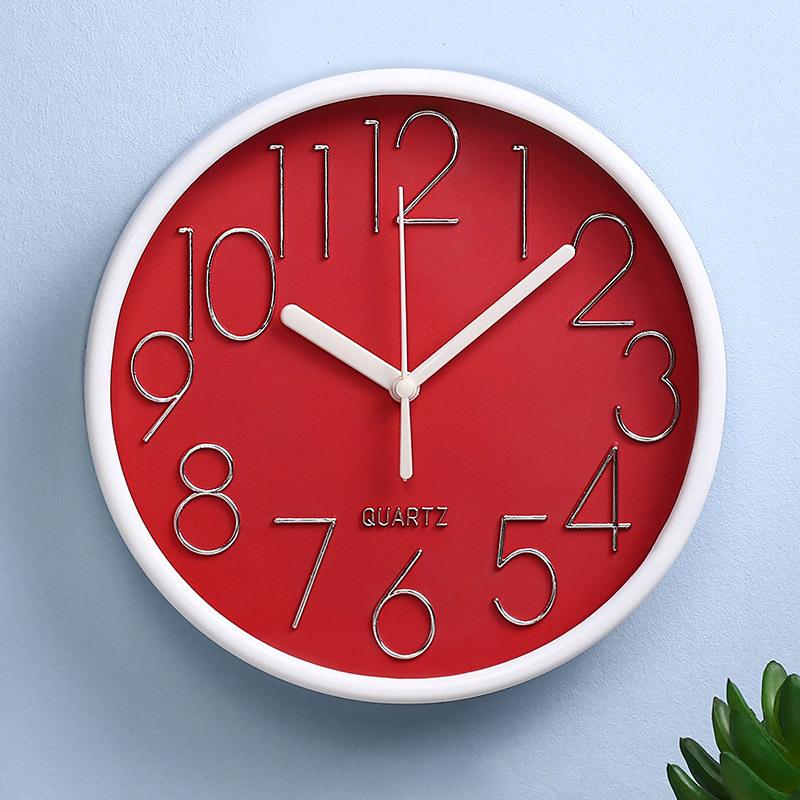 8 Inch 20cm Simple Style Wall Clock 8in Circular Wall Watch Silent Quartz Wall Clock for Indoor Decor