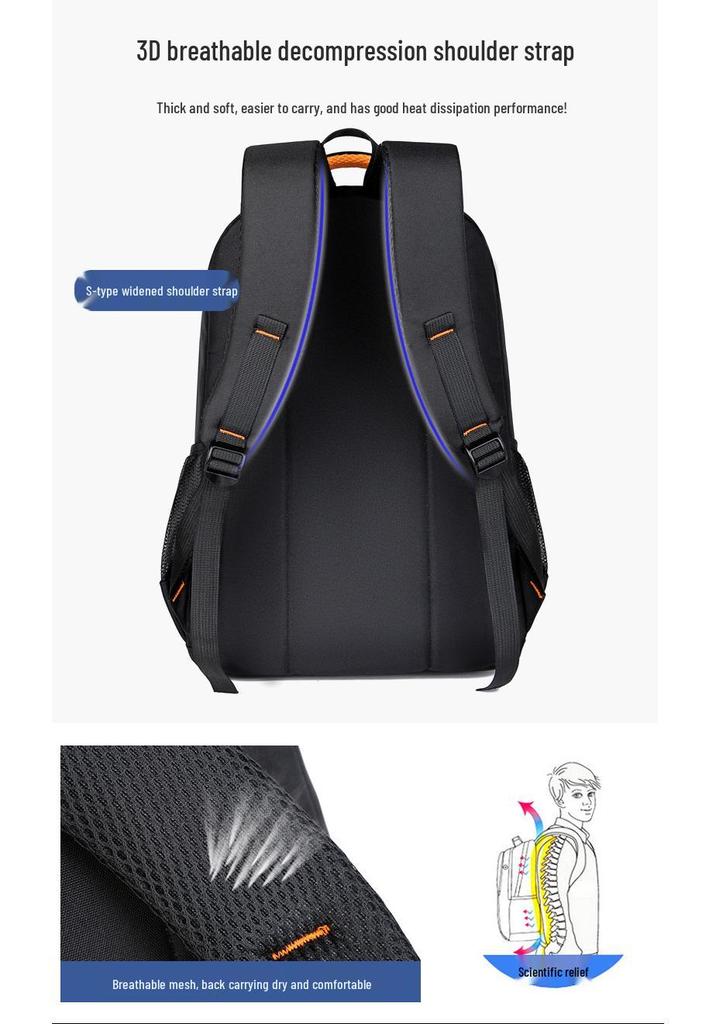 Trendy Oxford Cloth Backpack for Junior High Students - Spacious & Casual Design